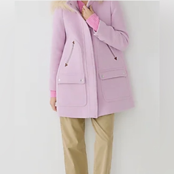 NWOT JCrew Chateau Parka Italian Stadium Cloth Wool Coat Jacket size 0 - Picture 8 of 15